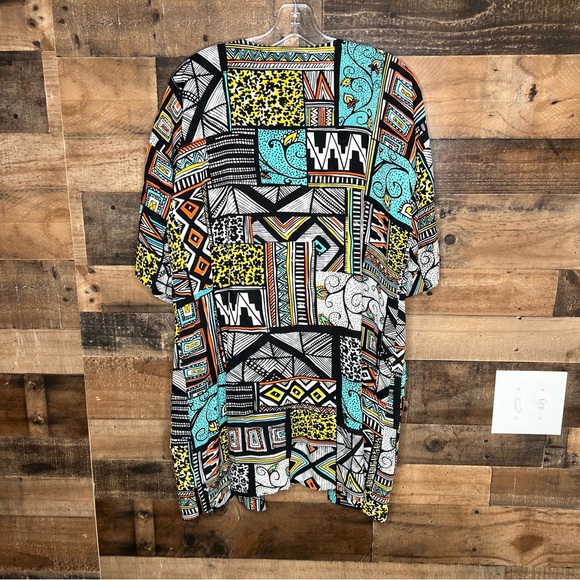 Kikisol Artisan Cotton Tunic Tie Front Cardigan Funky Art Size Medium - Picture 5 of 8
